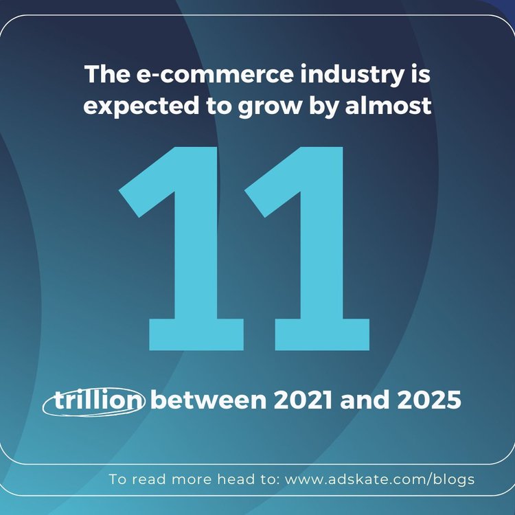 The e-commerce industry is expected to grow by almost 11 trillion between 2021 and 2025